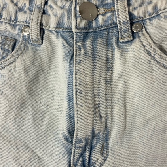 91 Cotton On Acid Wash High Flashback Denim Shorts size 2 Small Trendy designer - Picture 11 of 16